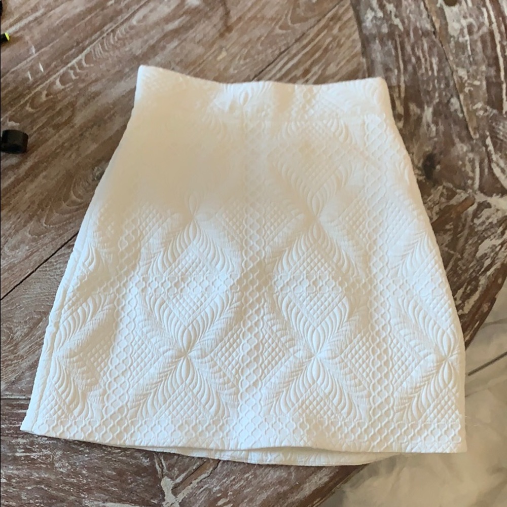 Topshop white high waisted mini skirt